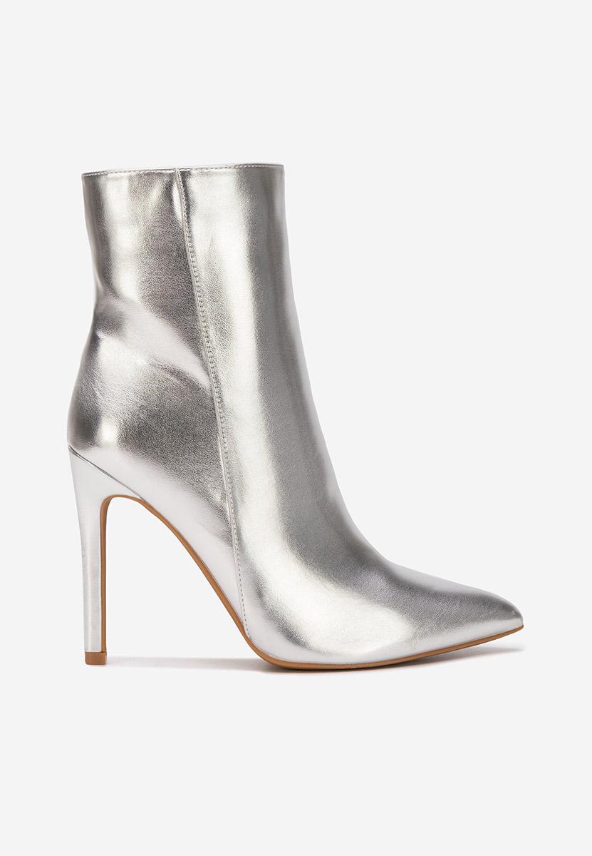 Cendria ezüst tűsarkú bokacsizma