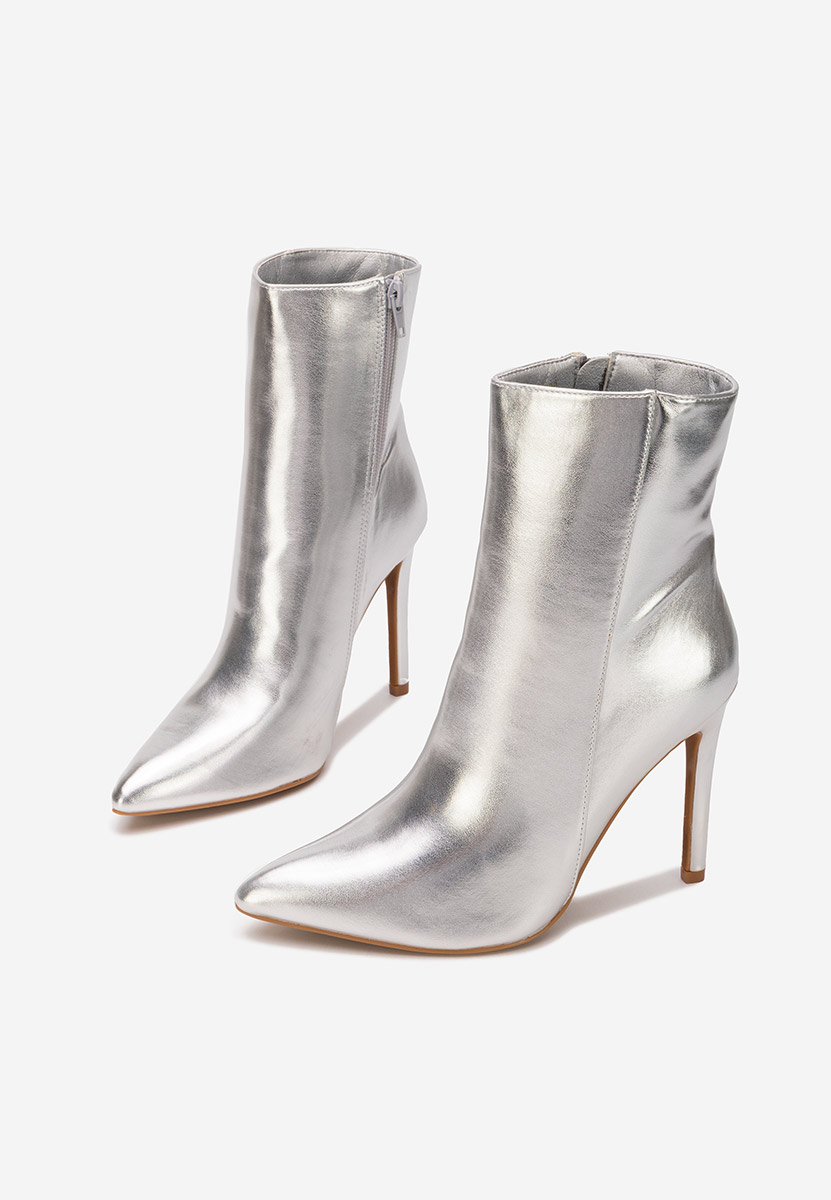 Cendria ezüst tűsarkú bokacsizma