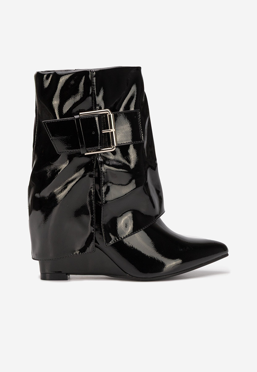 Irinea v2 fekete női platform bokacsizma