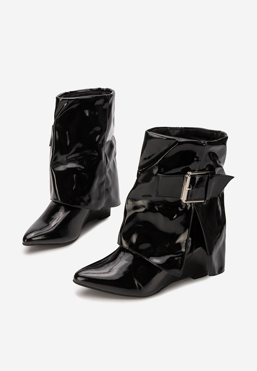 Irinea v2 fekete női platform bokacsizma