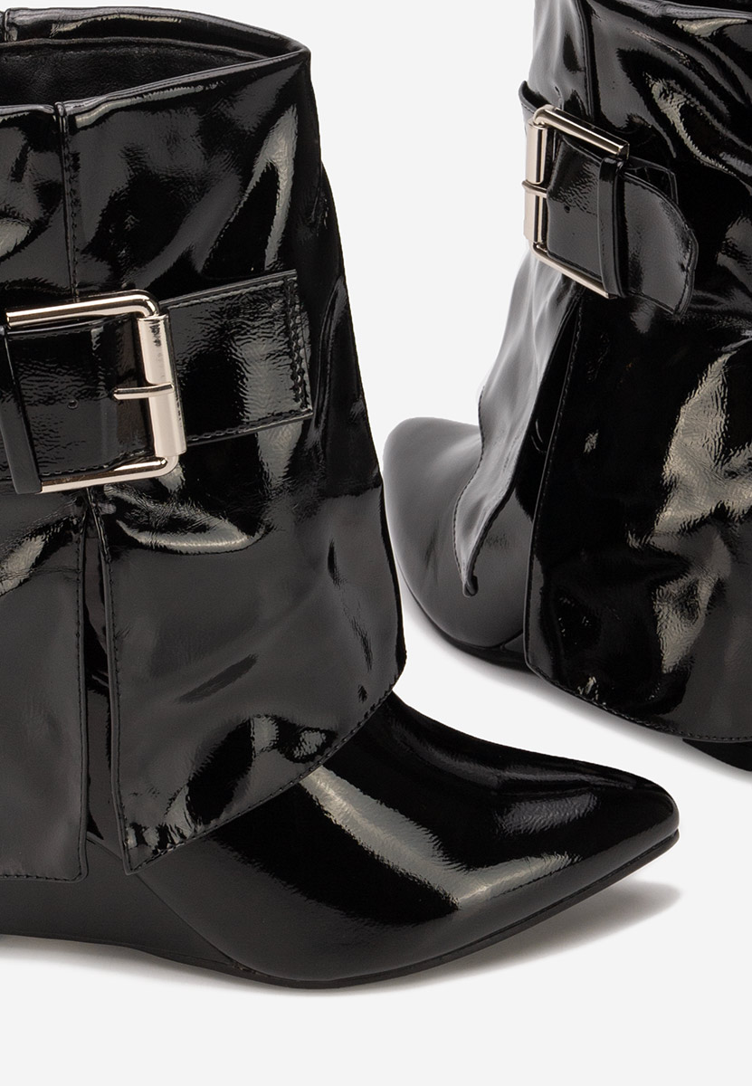 Irinea v2 fekete női platform bokacsizma