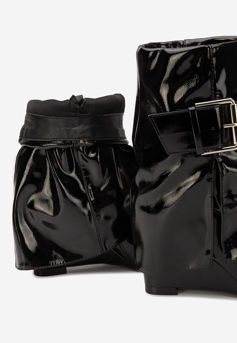 Irinea v2 fekete női platform bokacsizma