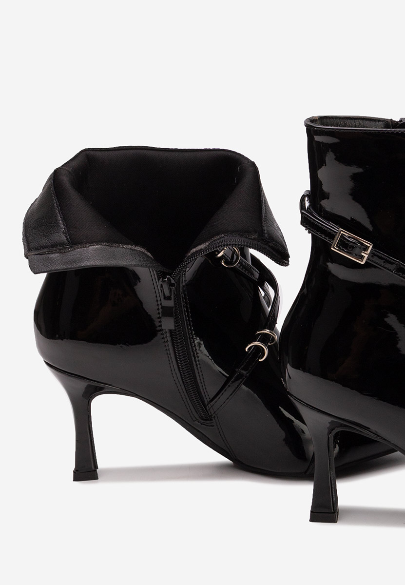 Marcelia fekete tűsarkú bokacipő