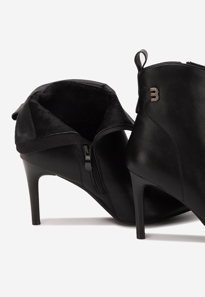 Vanessia v2 fekete tűsarkú bokacsizma