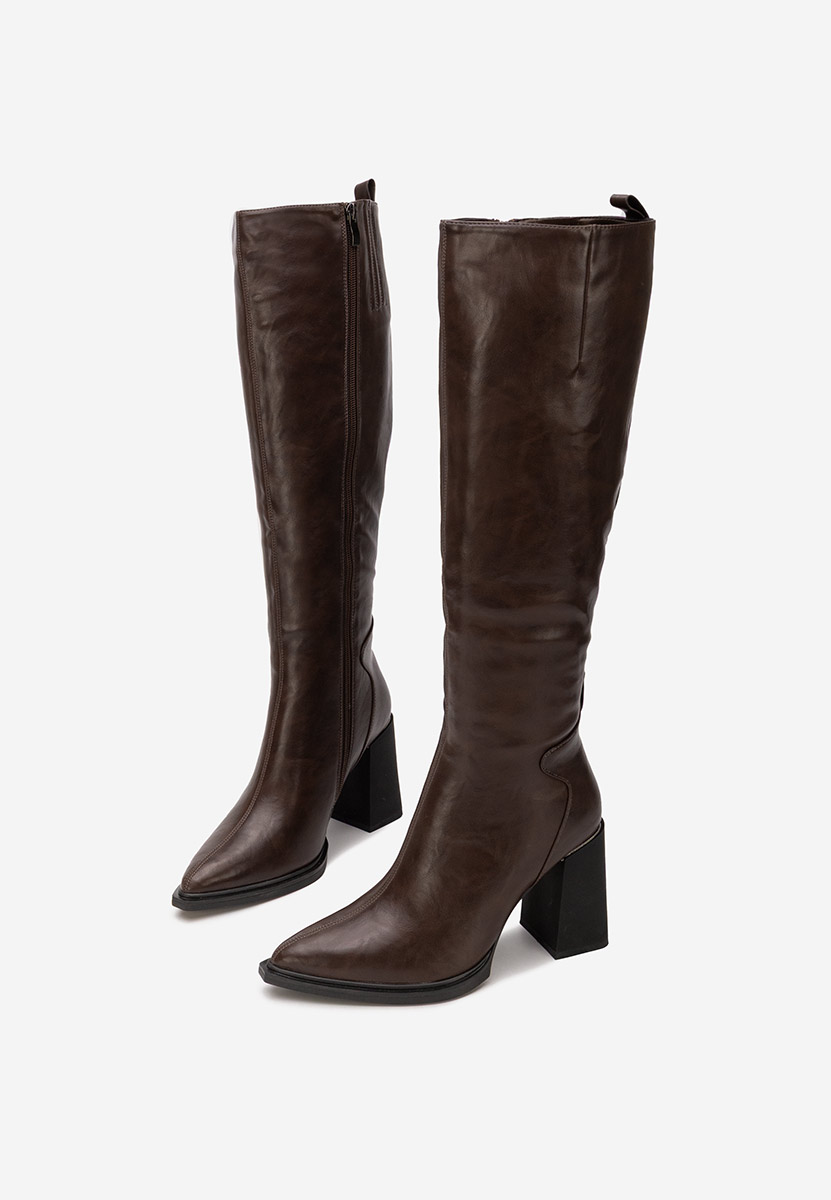 Ricardia barna magassarkú csizma