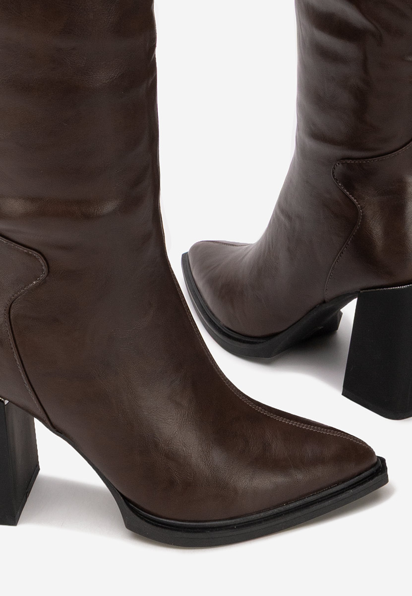 Ricardia barna magassarkú csizma