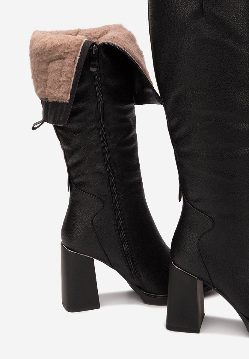 Ricardia v2 fekete magassarkú csizma