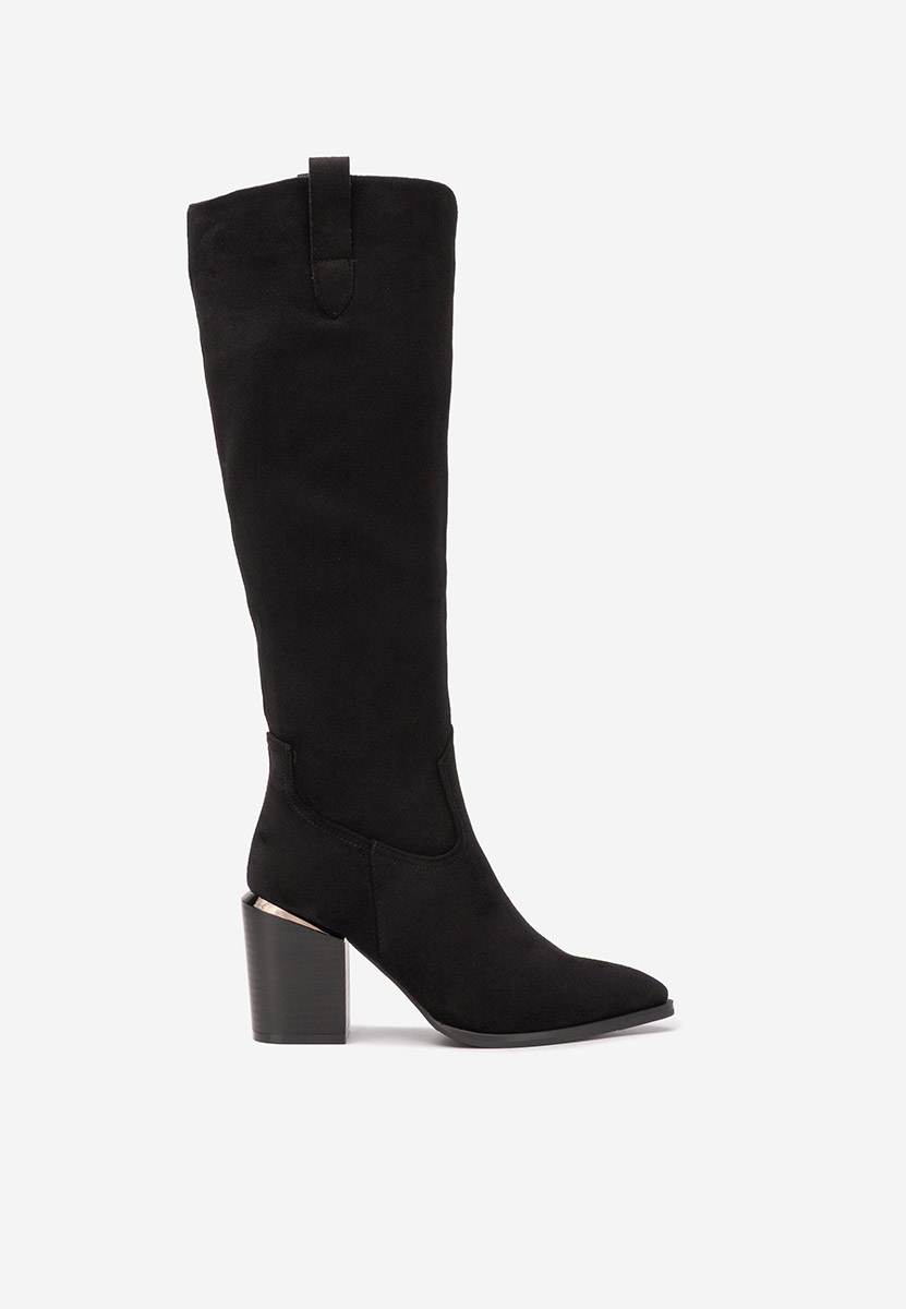 Jasaria fekete magassarkú csizma