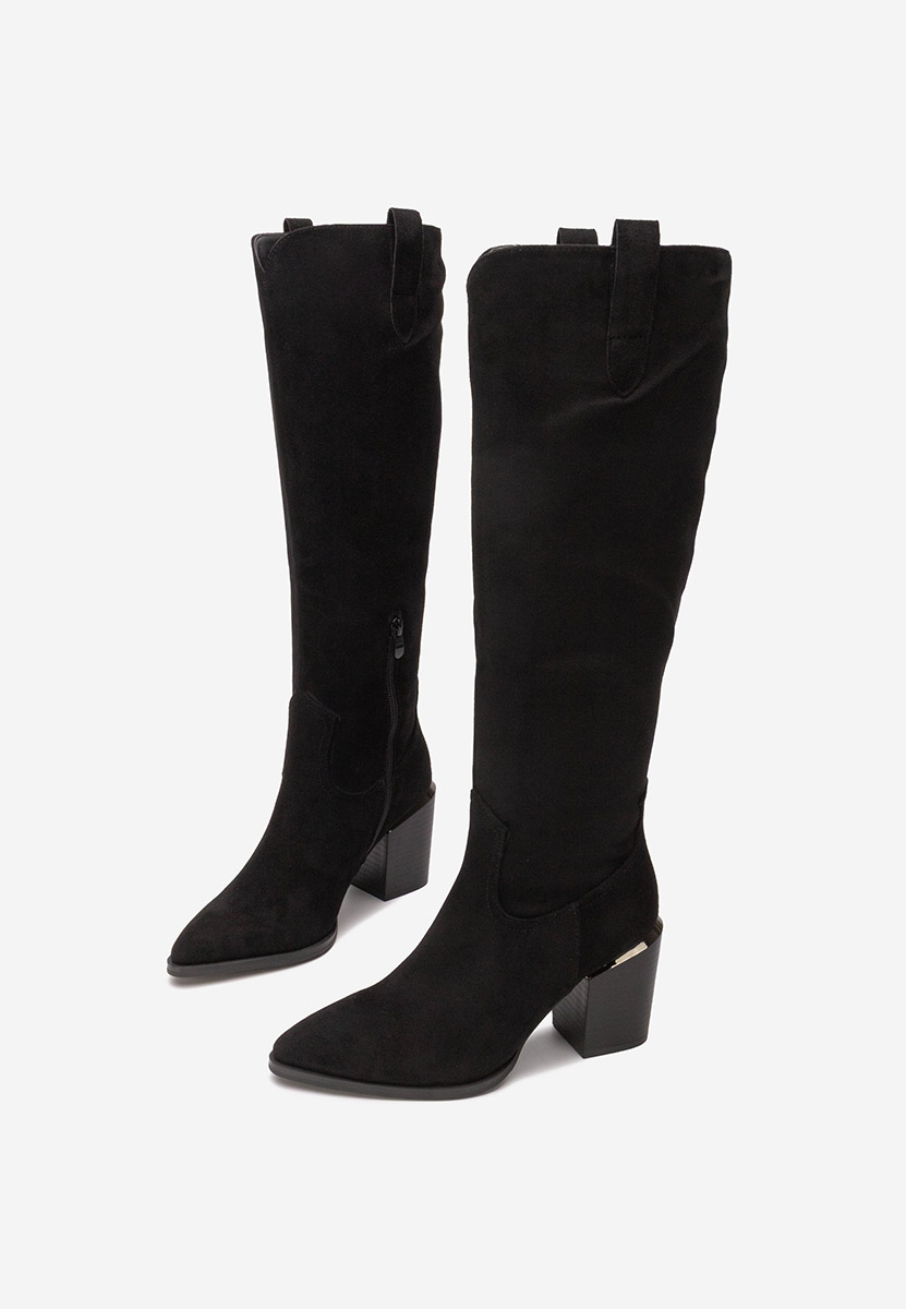 Jasaria fekete magassarkú csizma