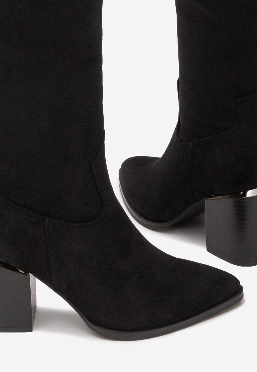 Jasaria fekete magassarkú csizma