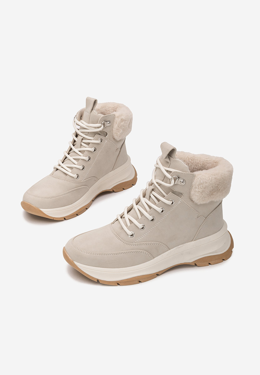 Francia bézs női téli tornacipők