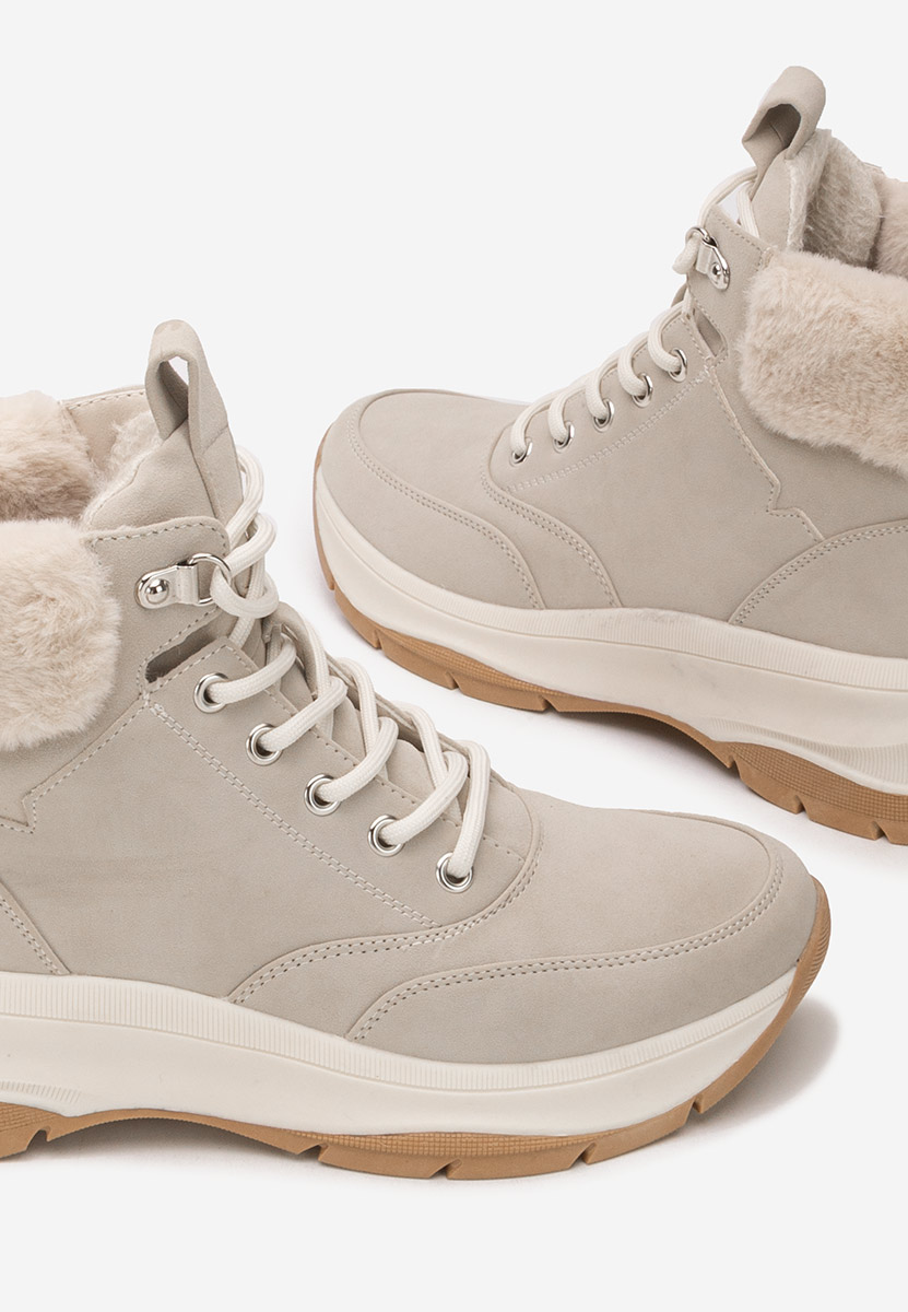 Francia bézs női téli tornacipők