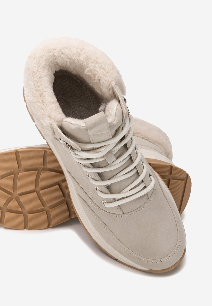 Francia bézs női téli tornacipők