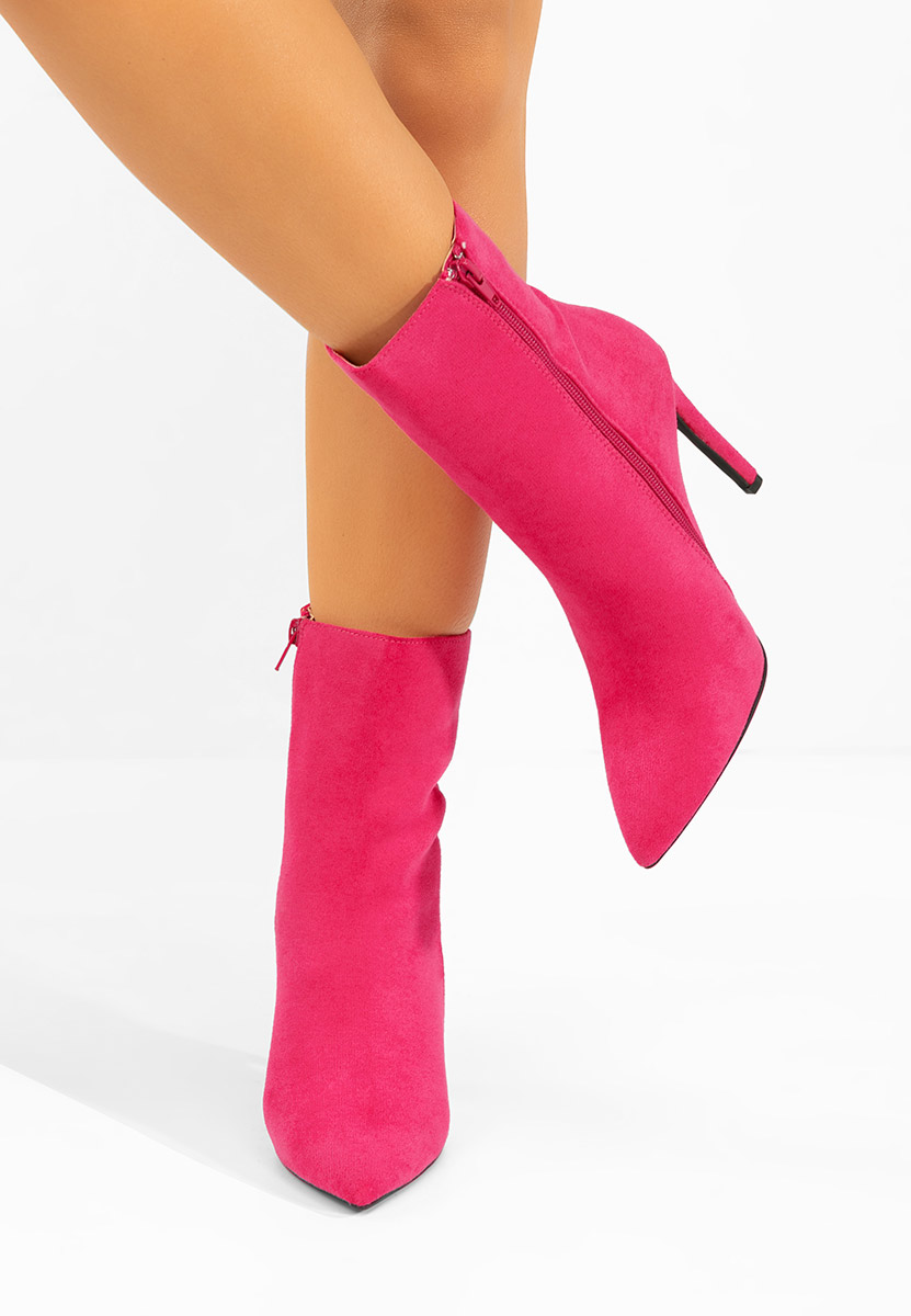 Cendria fuxia tűsarkú bokacsizma