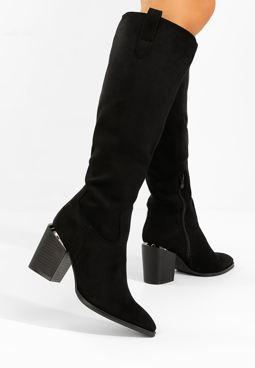 Jasaria fekete magassarkú csizma