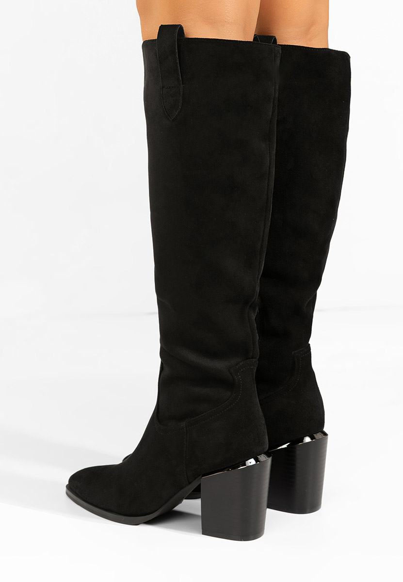 Jasaria fekete magassarkú csizma