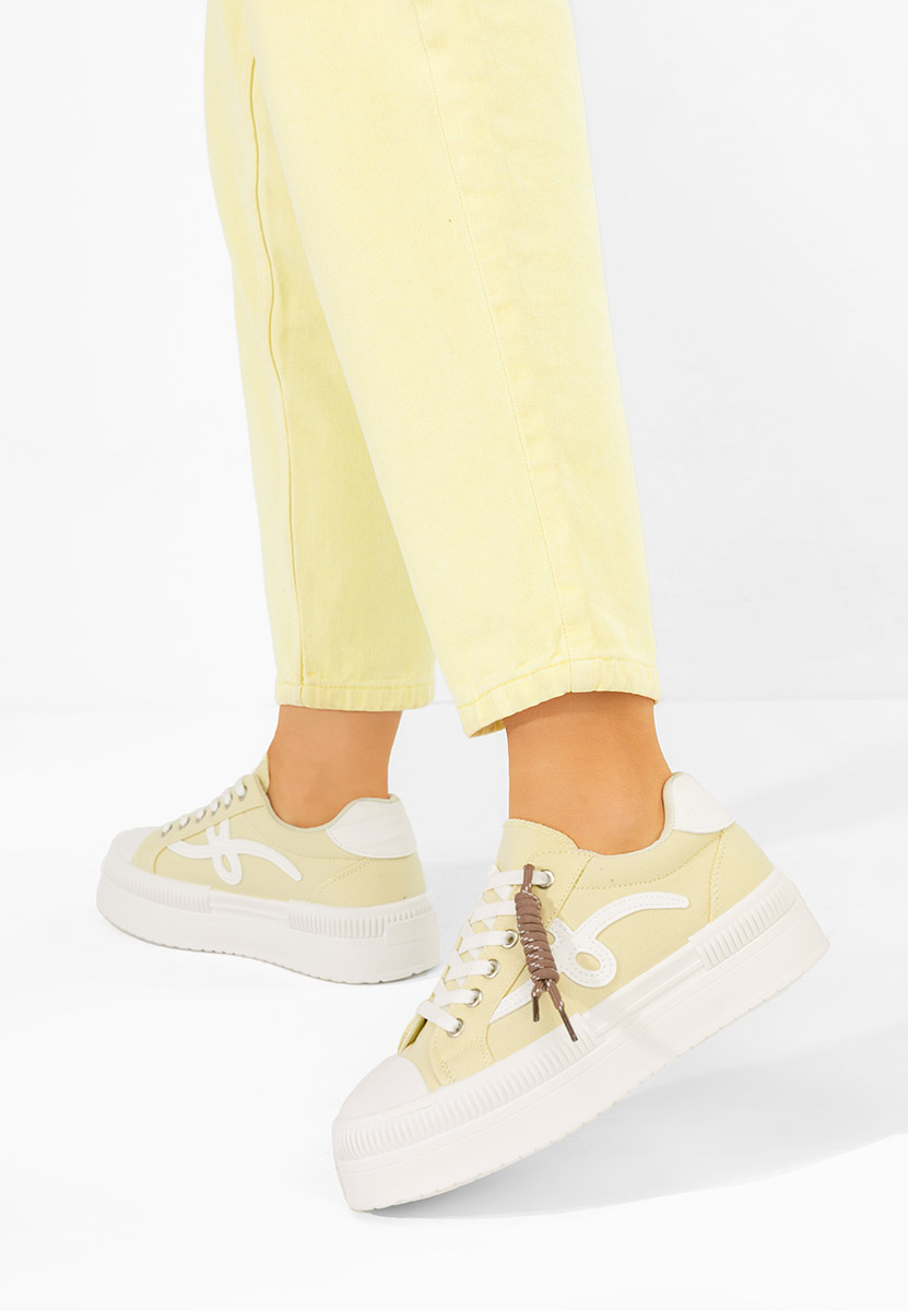 Altamira sárga telitalpú platform sneaker