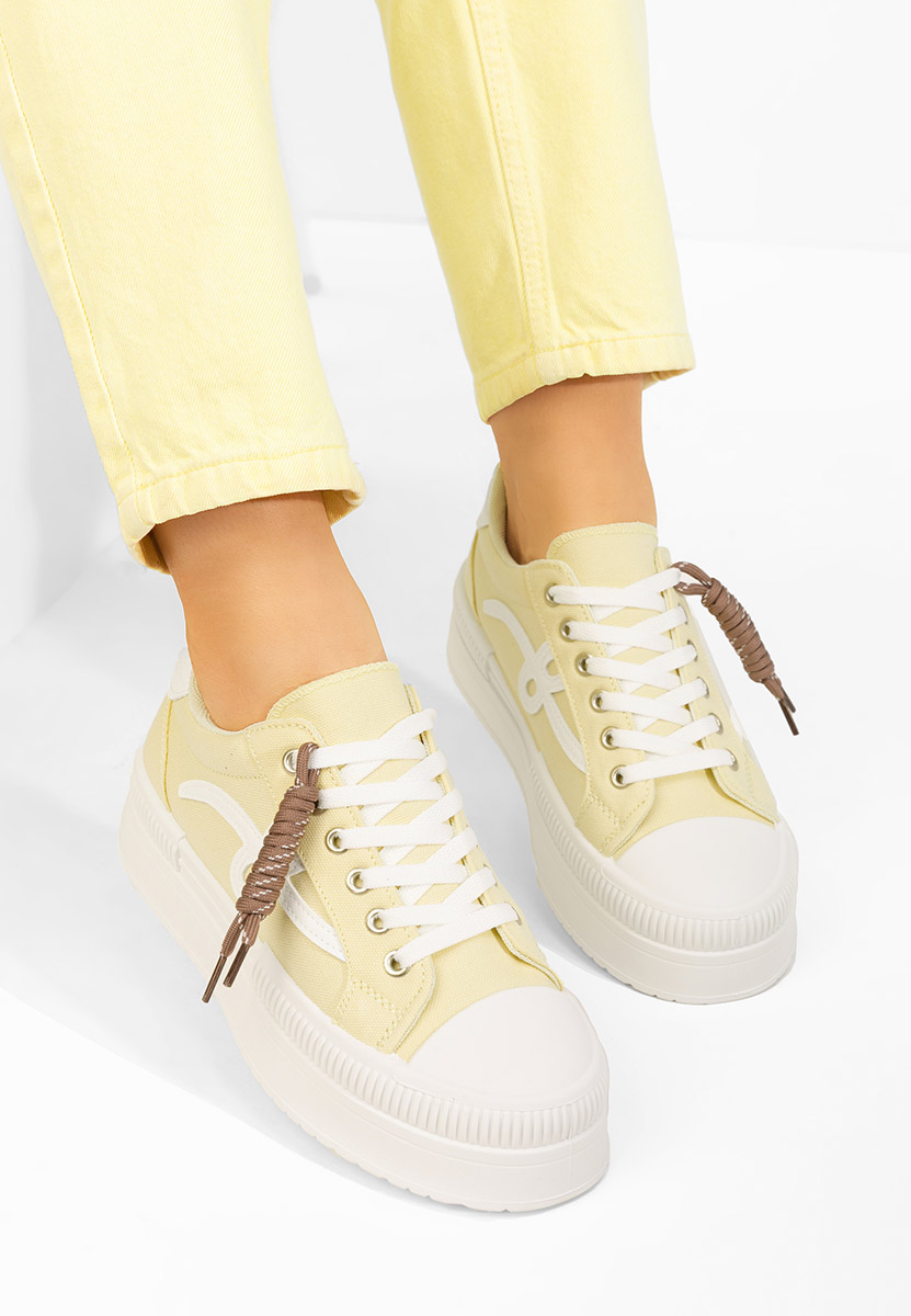 Altamira sárga telitalpú platform sneaker