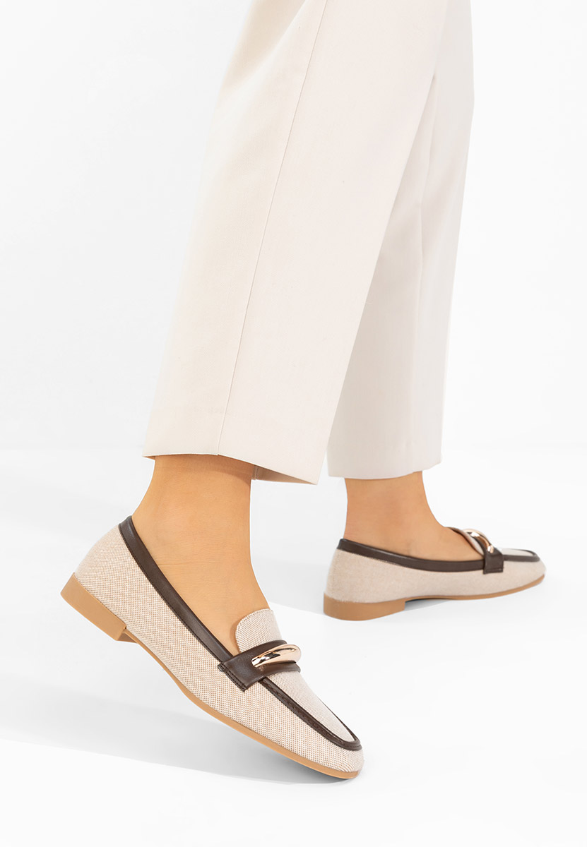 Meliania bézs női mokaszin