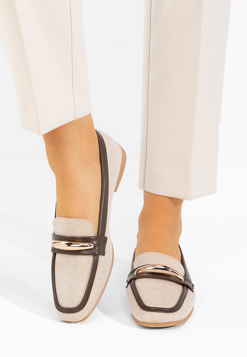 Meliania bézs női mokaszin