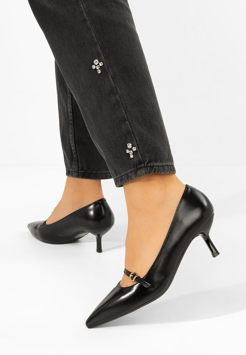 Rilora fekete tűsarkú cipő 