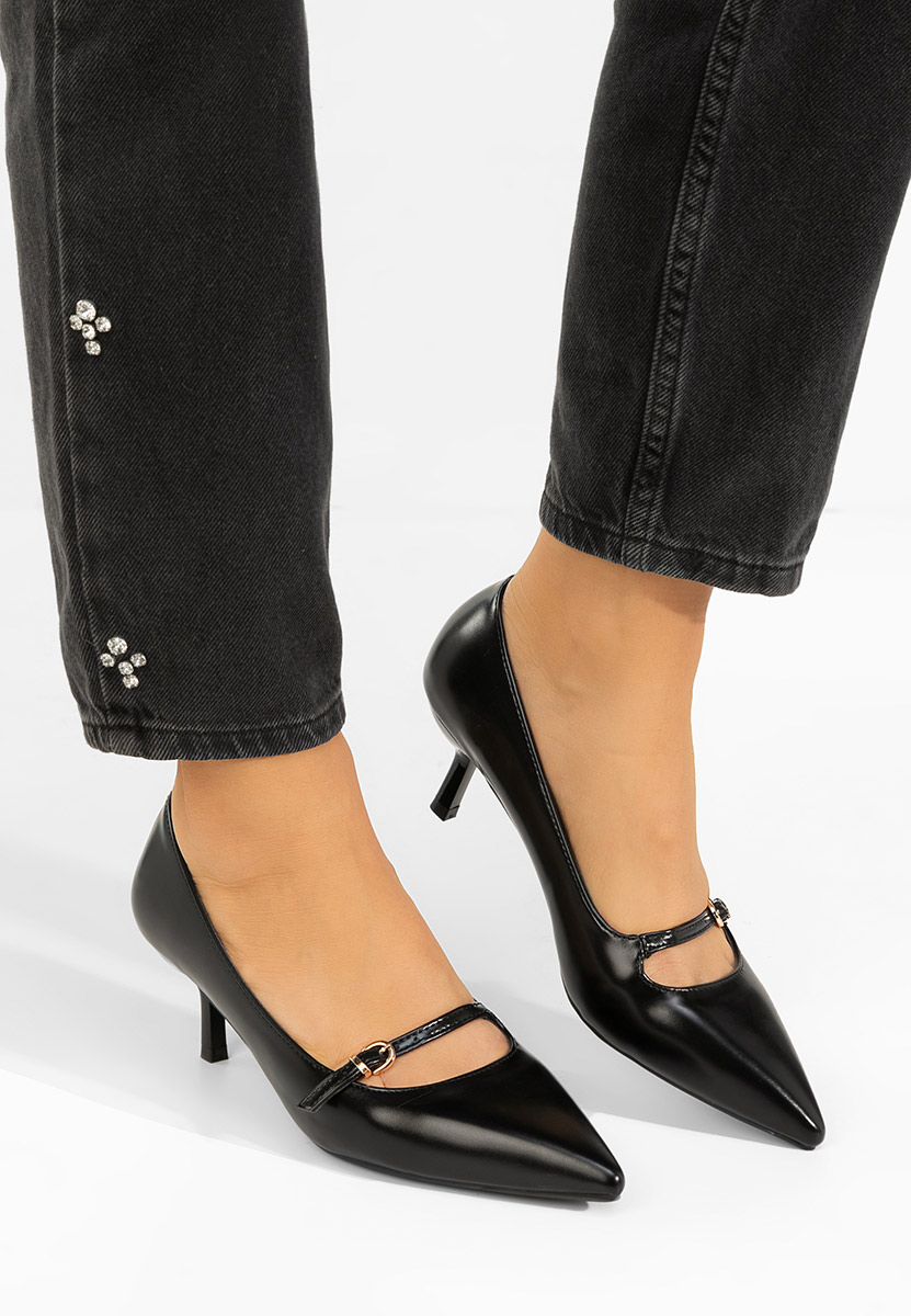 Rilora fekete tűsarkú cipő 