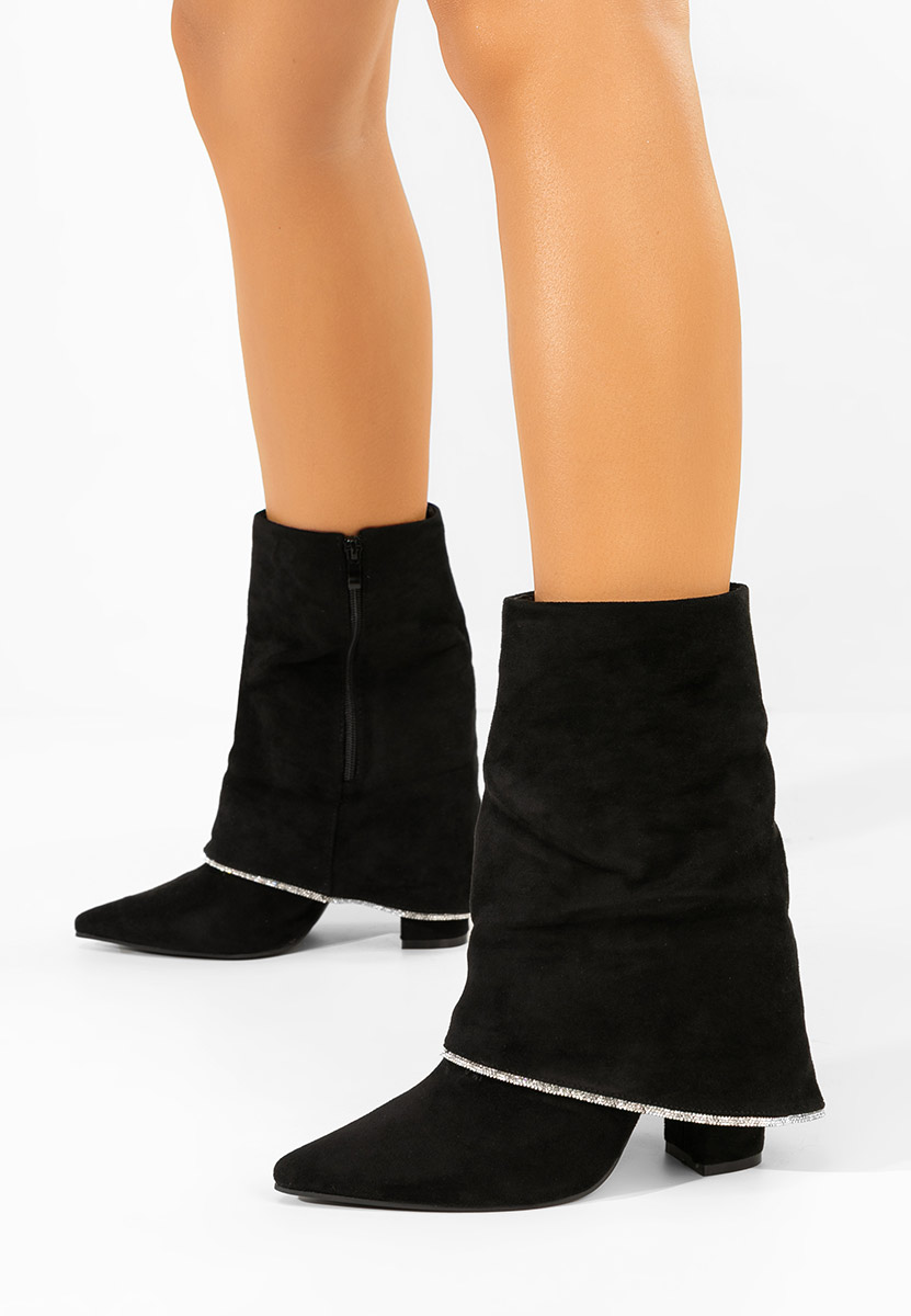 Nelora fekete magassarkú csizma