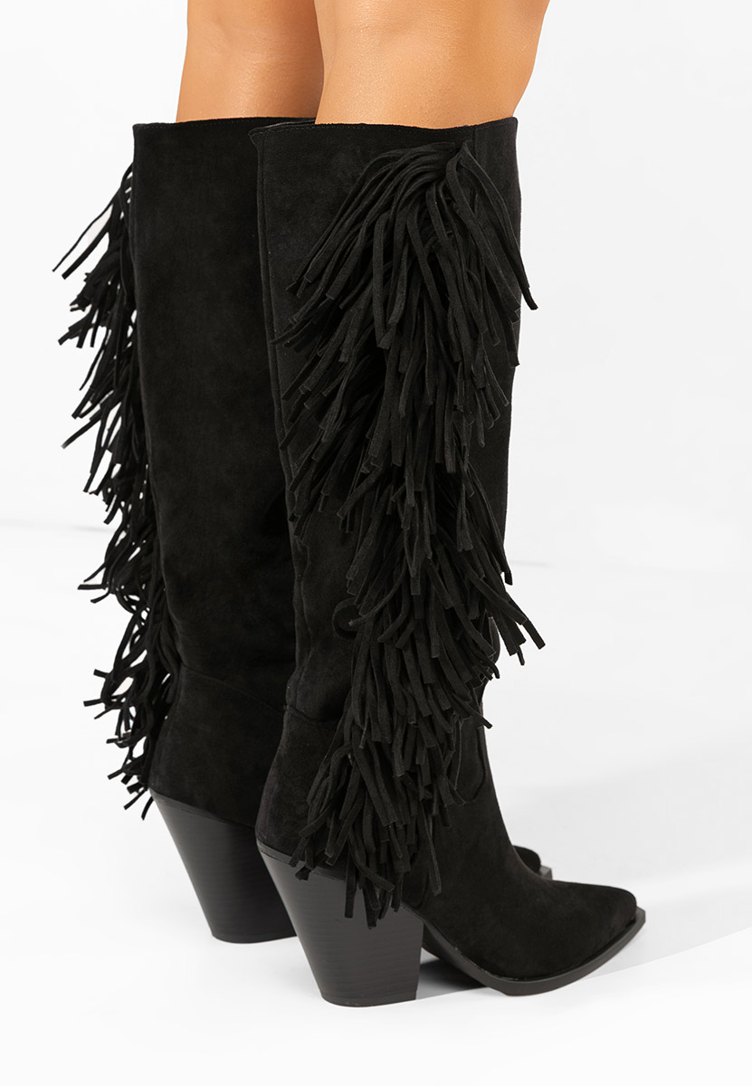 Brania fekete magassarkú csizma