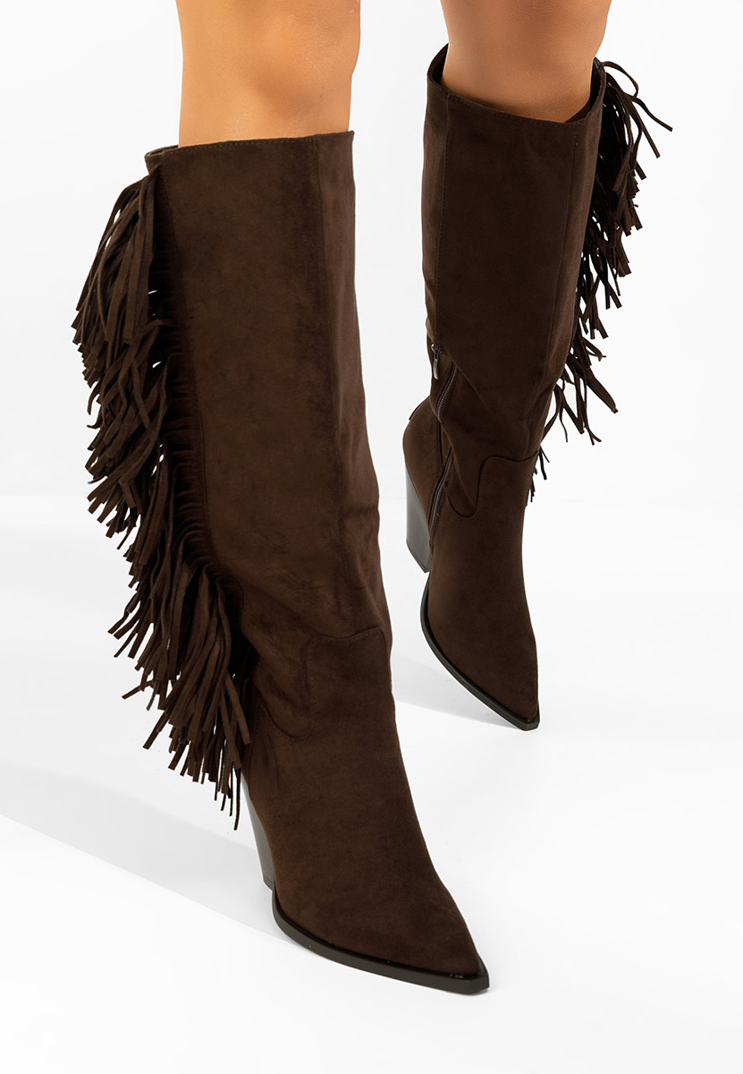 Brania barna magassarkú csizma