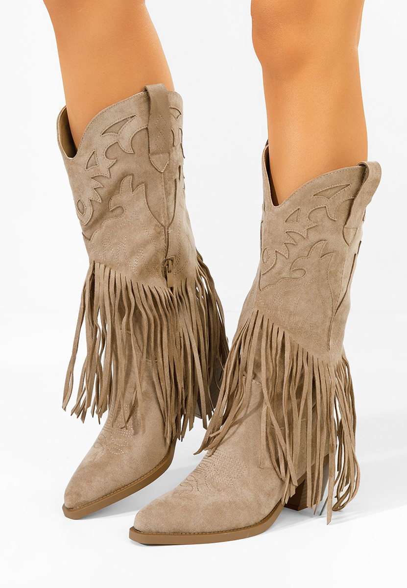 Jalira khaki cowboy csizma