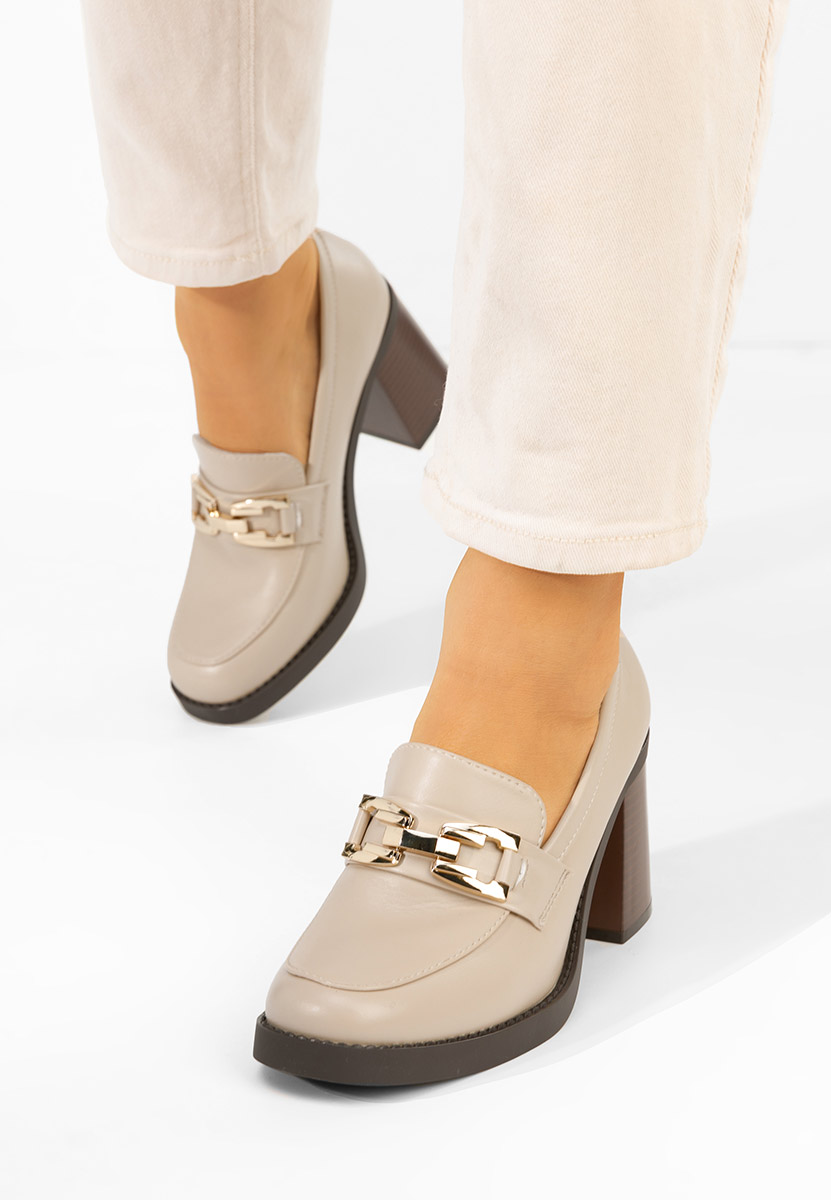 Zienna bézs női loafer cipő