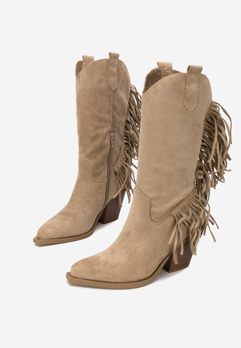 Givora khaki cowboy csizma női 