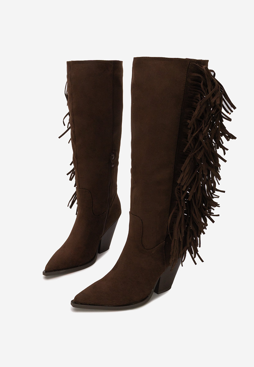 Brania barna magassarkú csizma