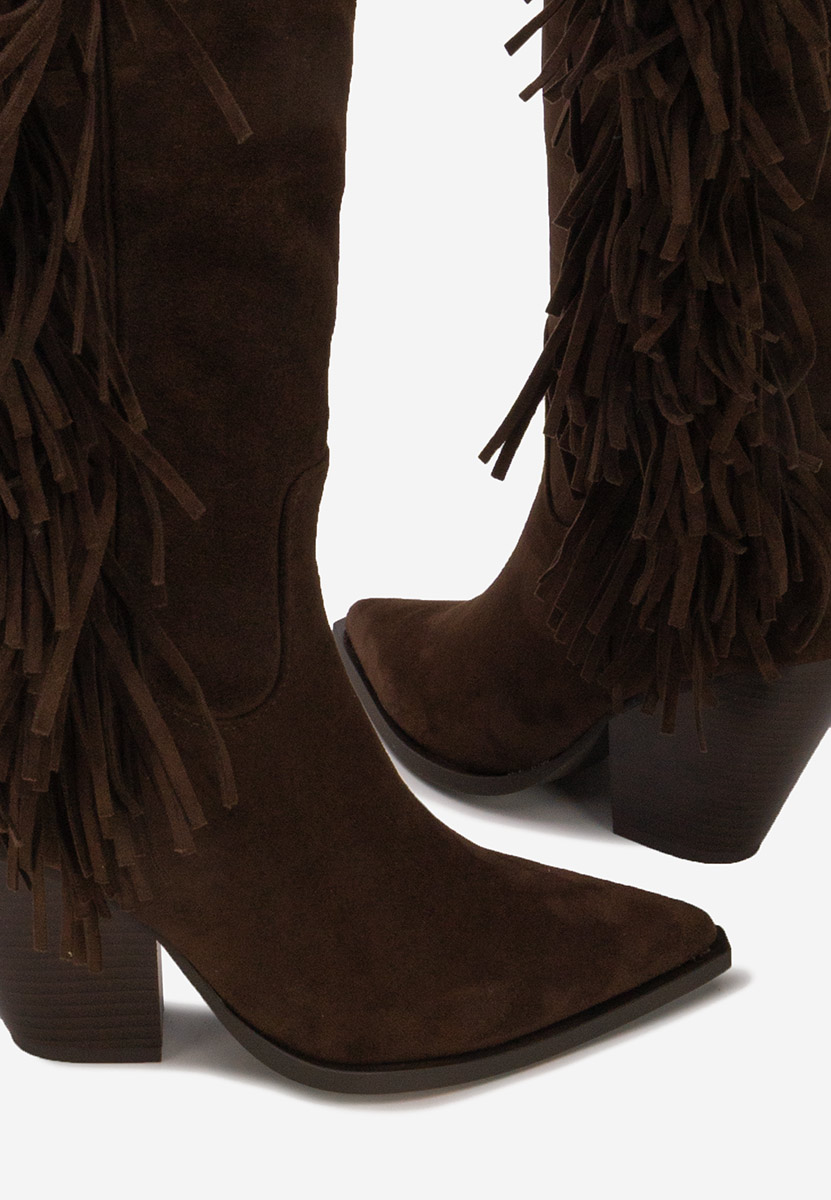 Brania barna magassarkú csizma