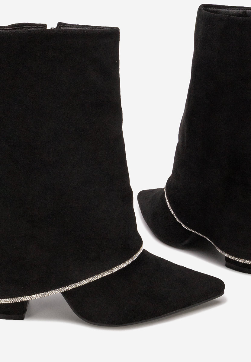 Nelora fekete magassarkú csizma