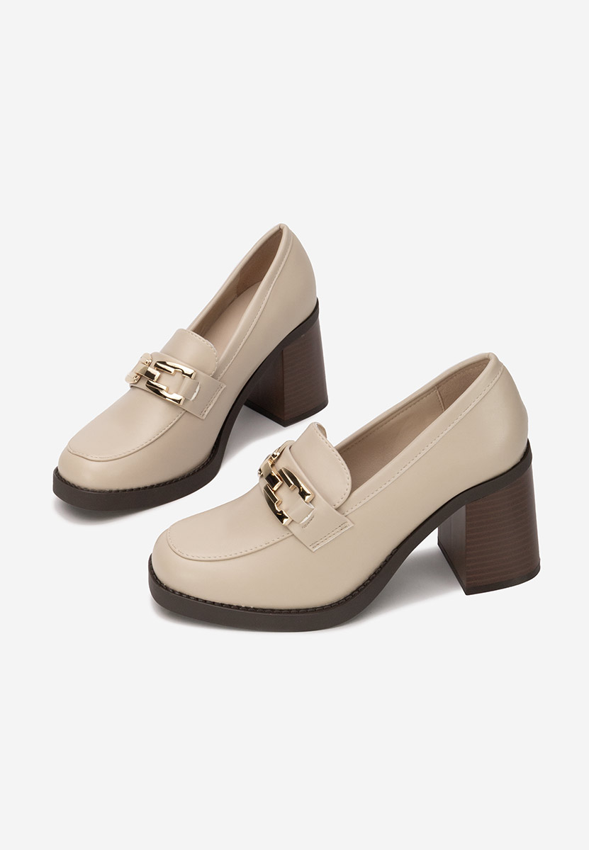 Zienna bézs női loafer cipő