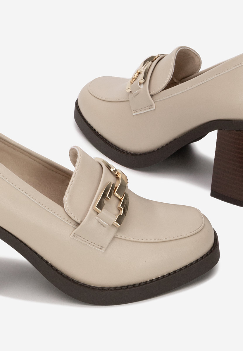 Zienna bézs női loafer cipő