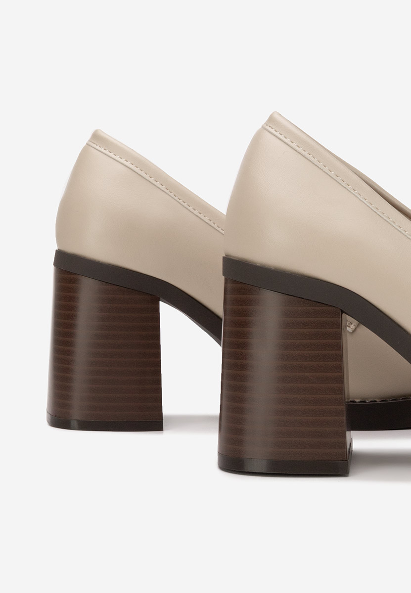 Zienna bézs női loafer cipő