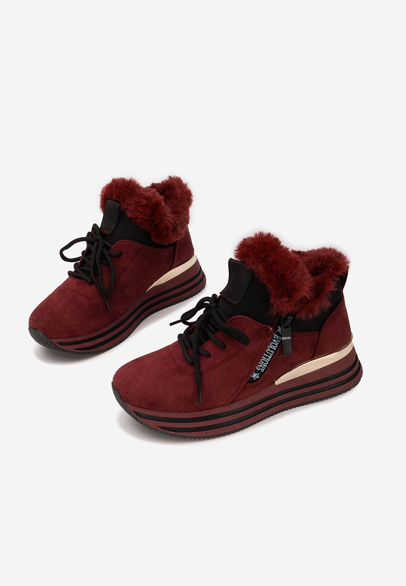 Axira borvörös női téli tornacipők