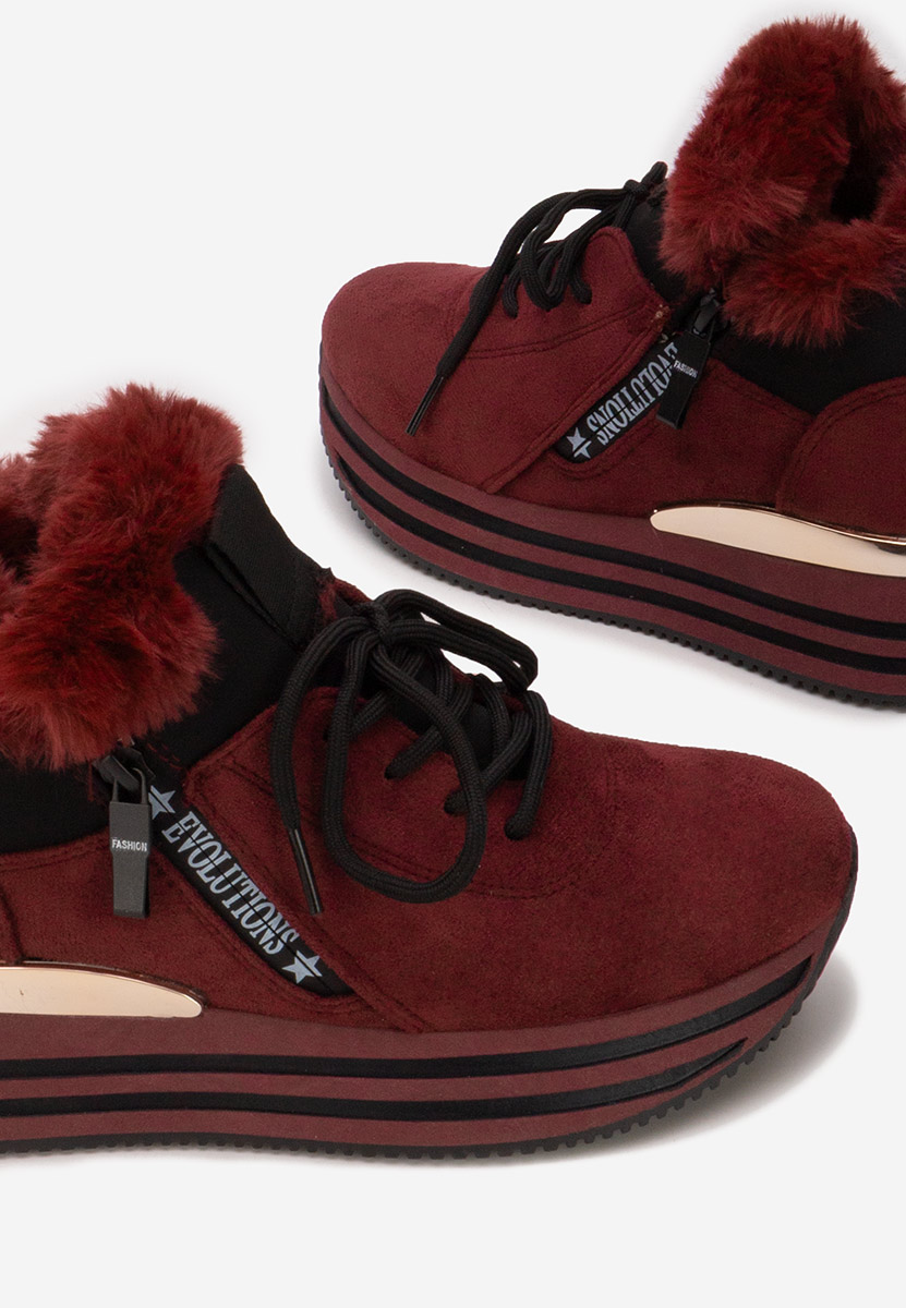 Axira borvörös női téli tornacipők