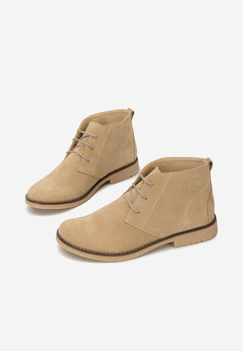 Kalisa v5 bézs női bőr bokacsizma