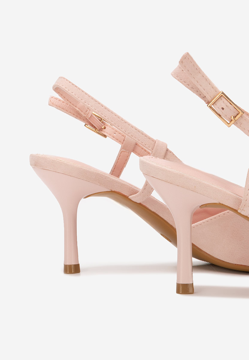 Slingback castalia rózsaszín magassarkú cipő