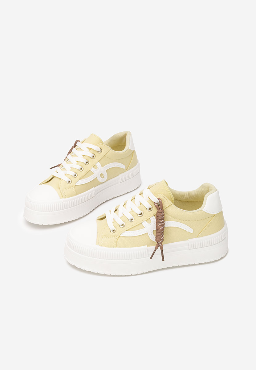 Altamira sárga telitalpú platform sneaker