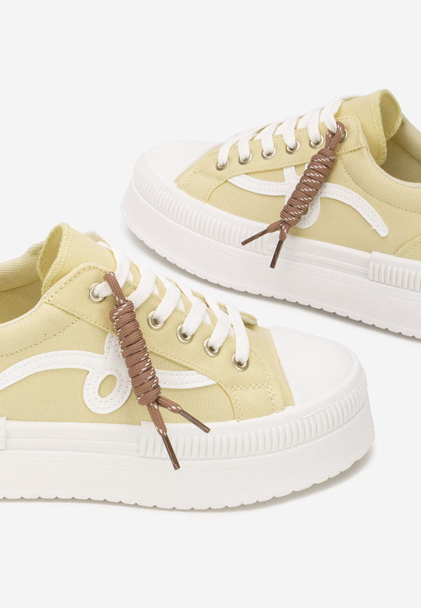 Altamira sárga telitalpú platform sneaker