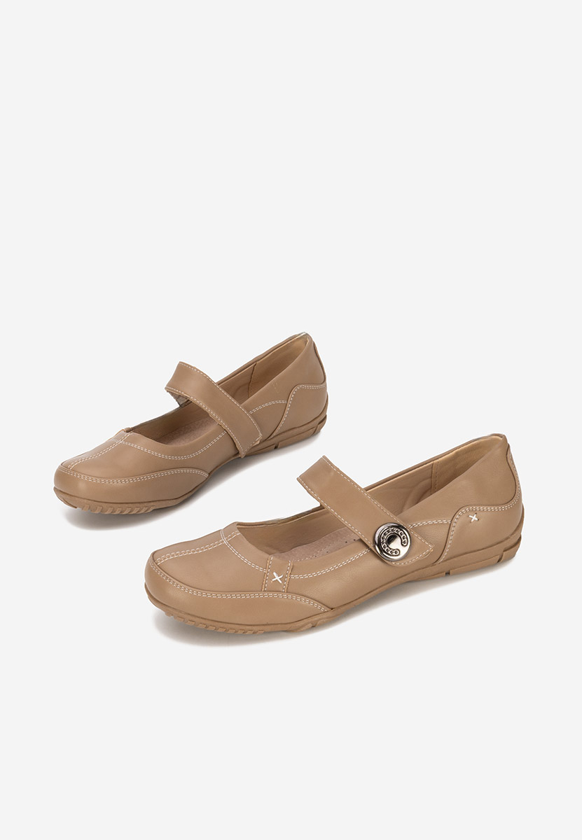 Chedia khaki pántos balerina cipő