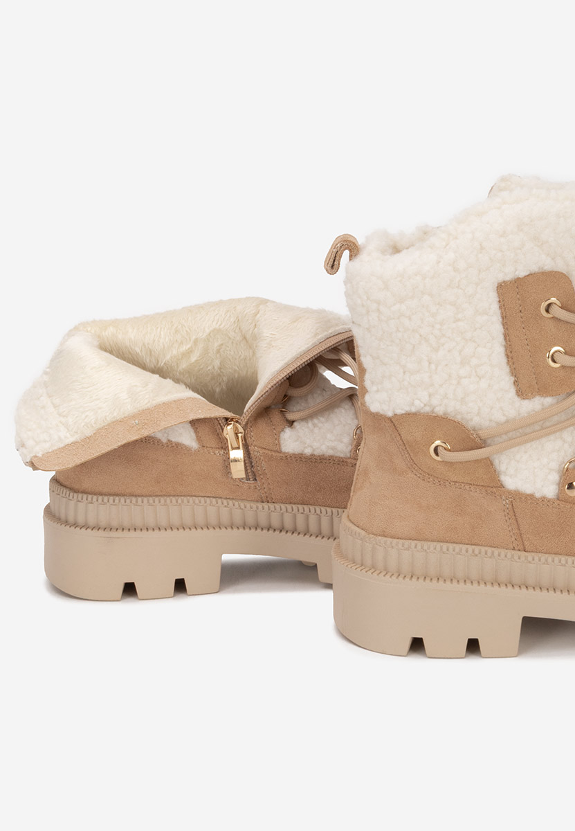 Kataria khaki női téli bokacipő