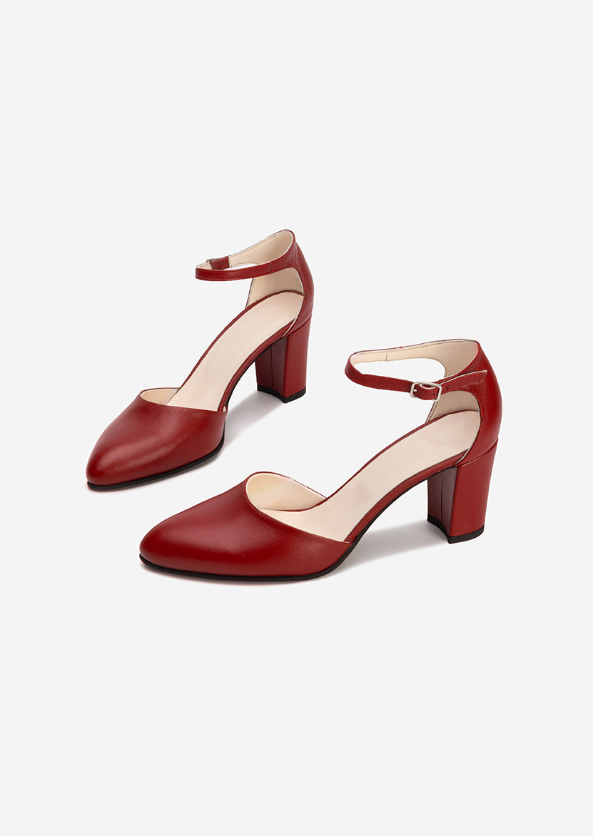 Praia borvörös bőr cipő