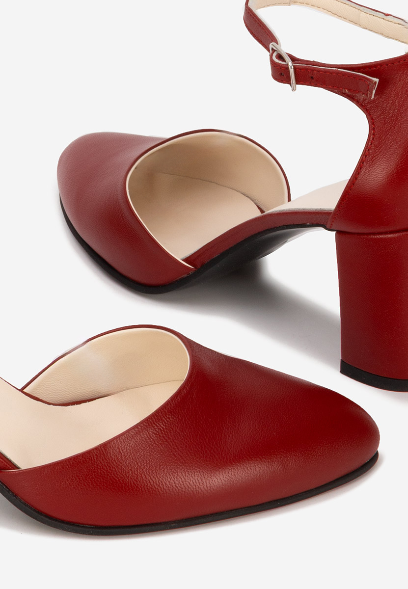 Praia borvörös bőr cipő