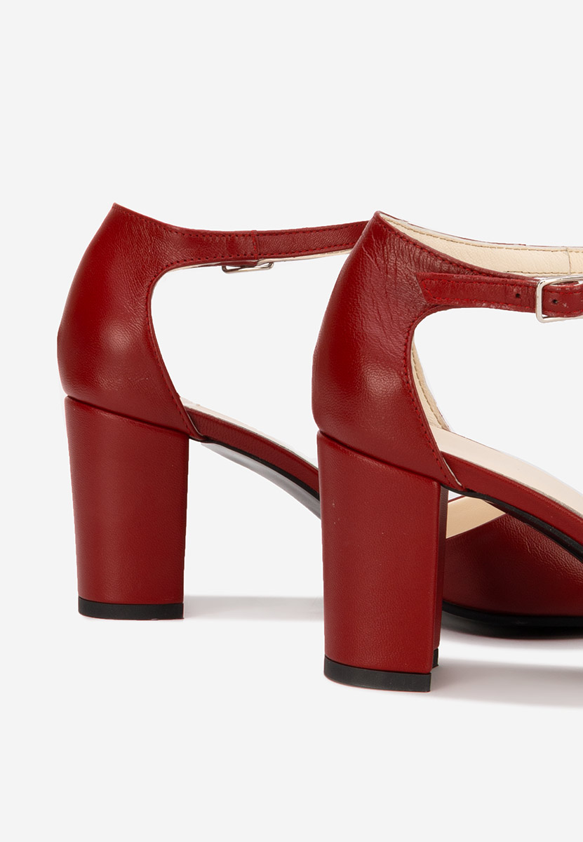 Praia borvörös bőr cipő