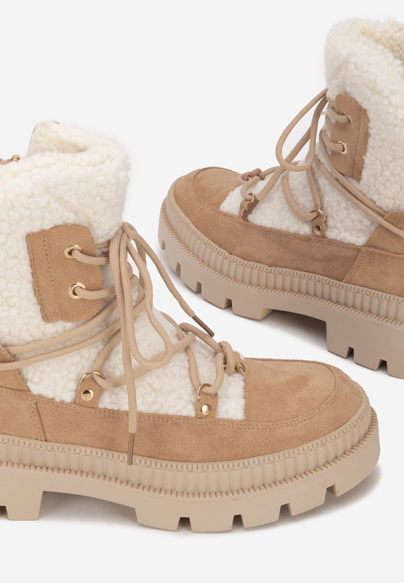 Kataria khaki női téli bokacipő